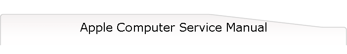 Apple Computer Service Manual